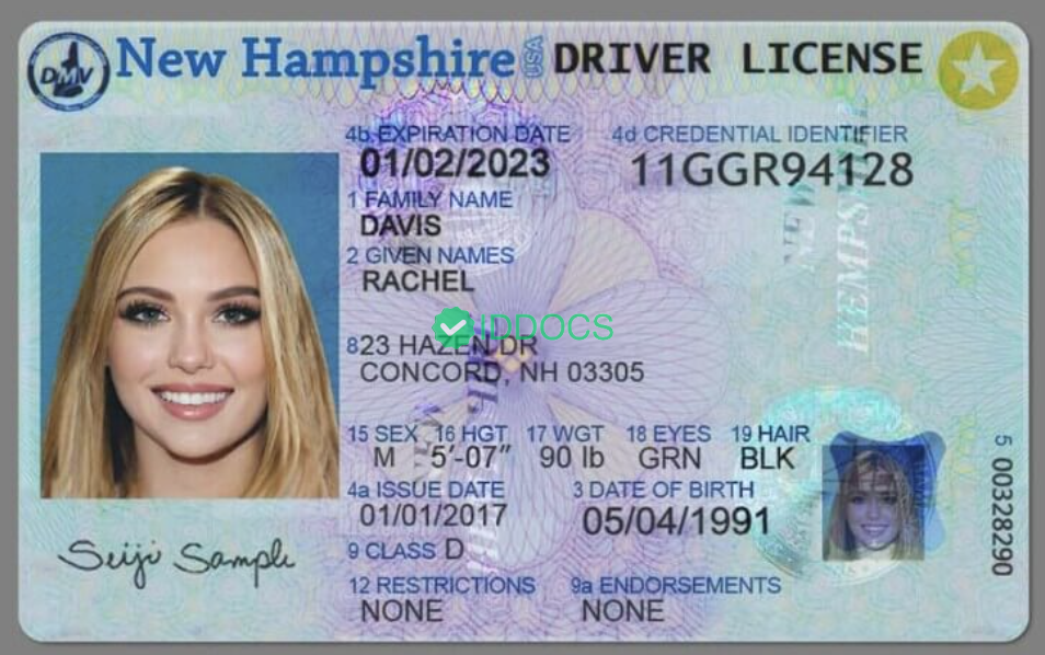 USA New Hampshire driver's license 2