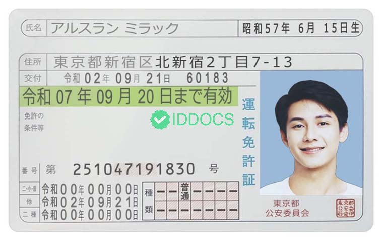 Japan driver's license (V3 version)