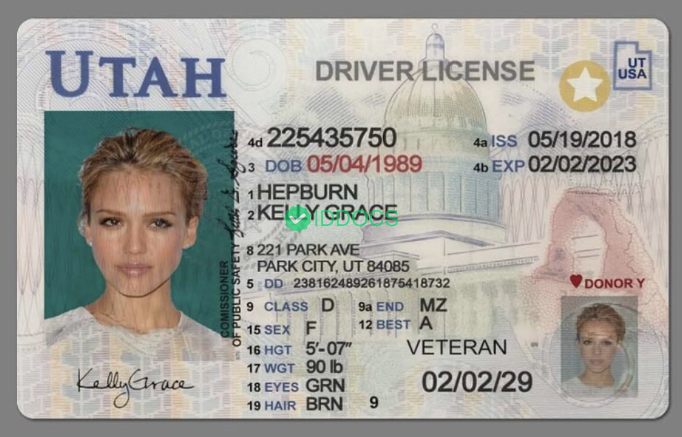 USA Utah driver's license